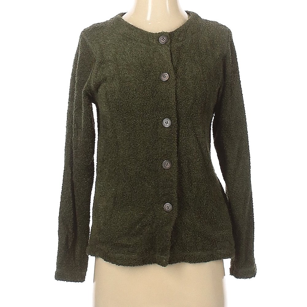 Vintage ALPS Olive button down Fuzzy cardigan Jacket size large
